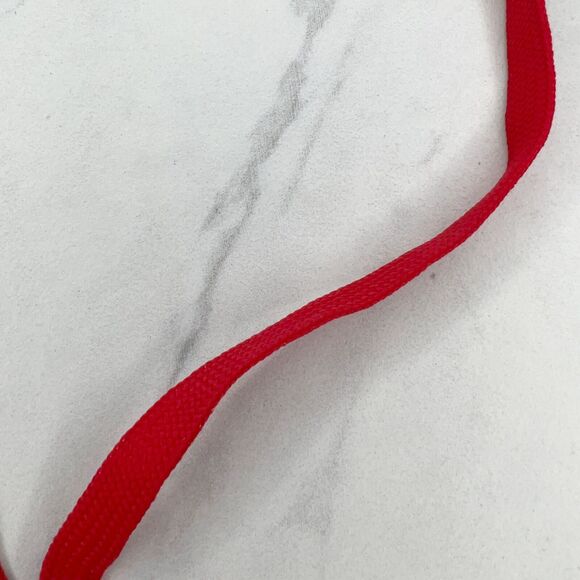 Red ID Badge Holder School Work Lanyard Necklace with Clasp - Picture 7 of 10